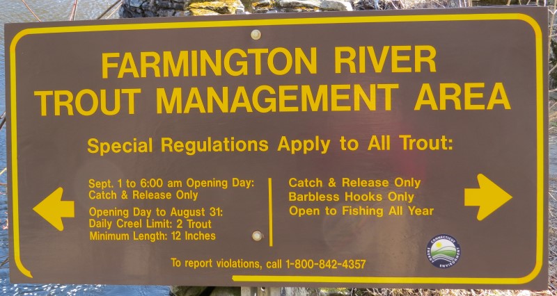 farmington river trout management area sign